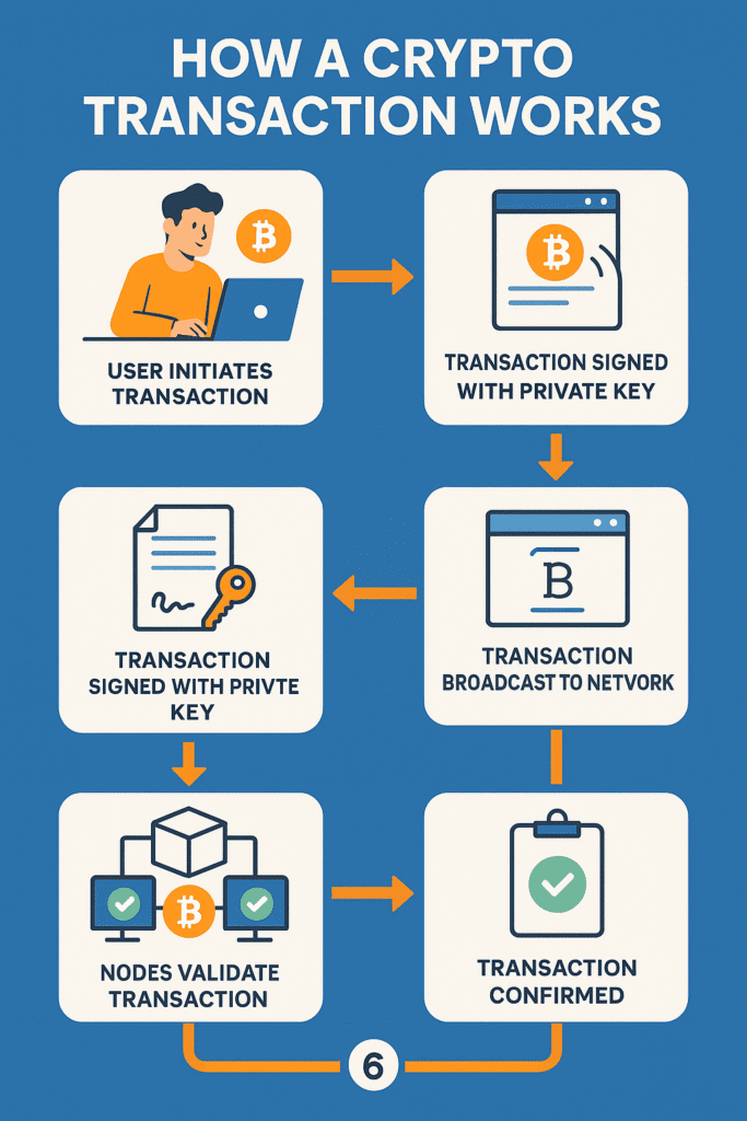 how a crypto transaction works