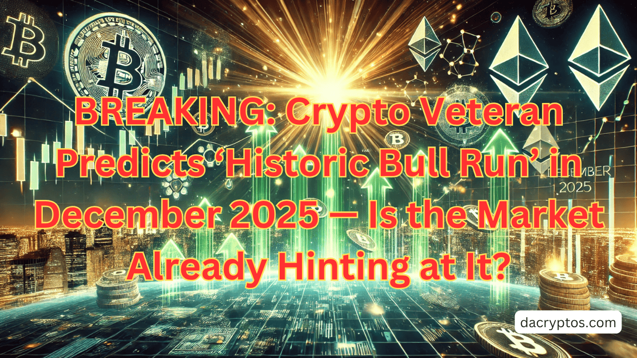 BREAKING: Crypto Veteran Predicts ‘Historic Bull Run’ in December 2025