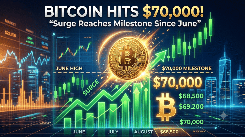 Bitcoin Price Surge Hits $70,000 Milestone Since June