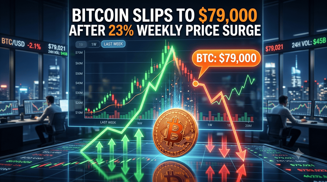 Bitcoin Slips to $79,000 After 23% Weekly Price Surge