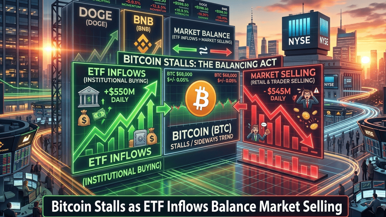 Bitcoin Stalls as ETF Inflows Balance Market Selling