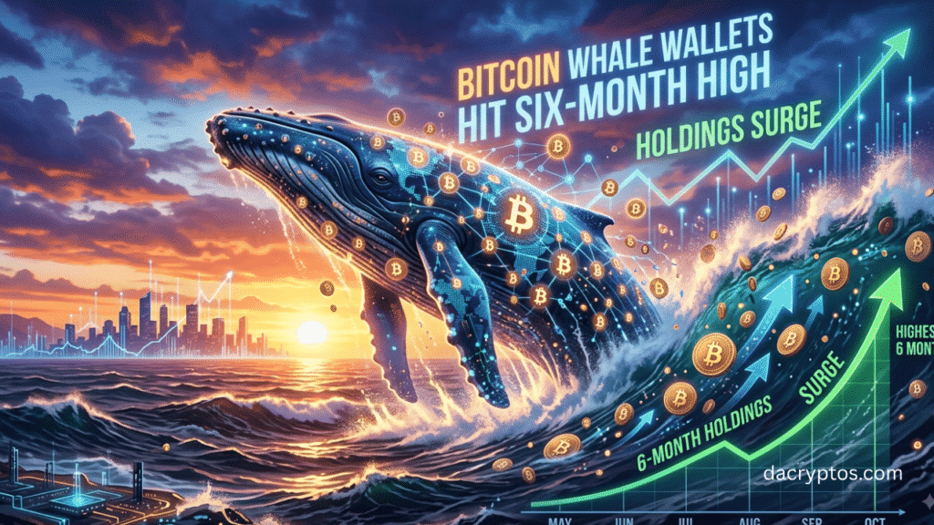 Bitcoin Whale Wallets Hit Six-Month High as Holdings Surge