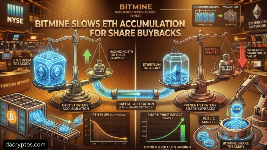 Bitmine Slows ETH Accumulation for Share Buybacks