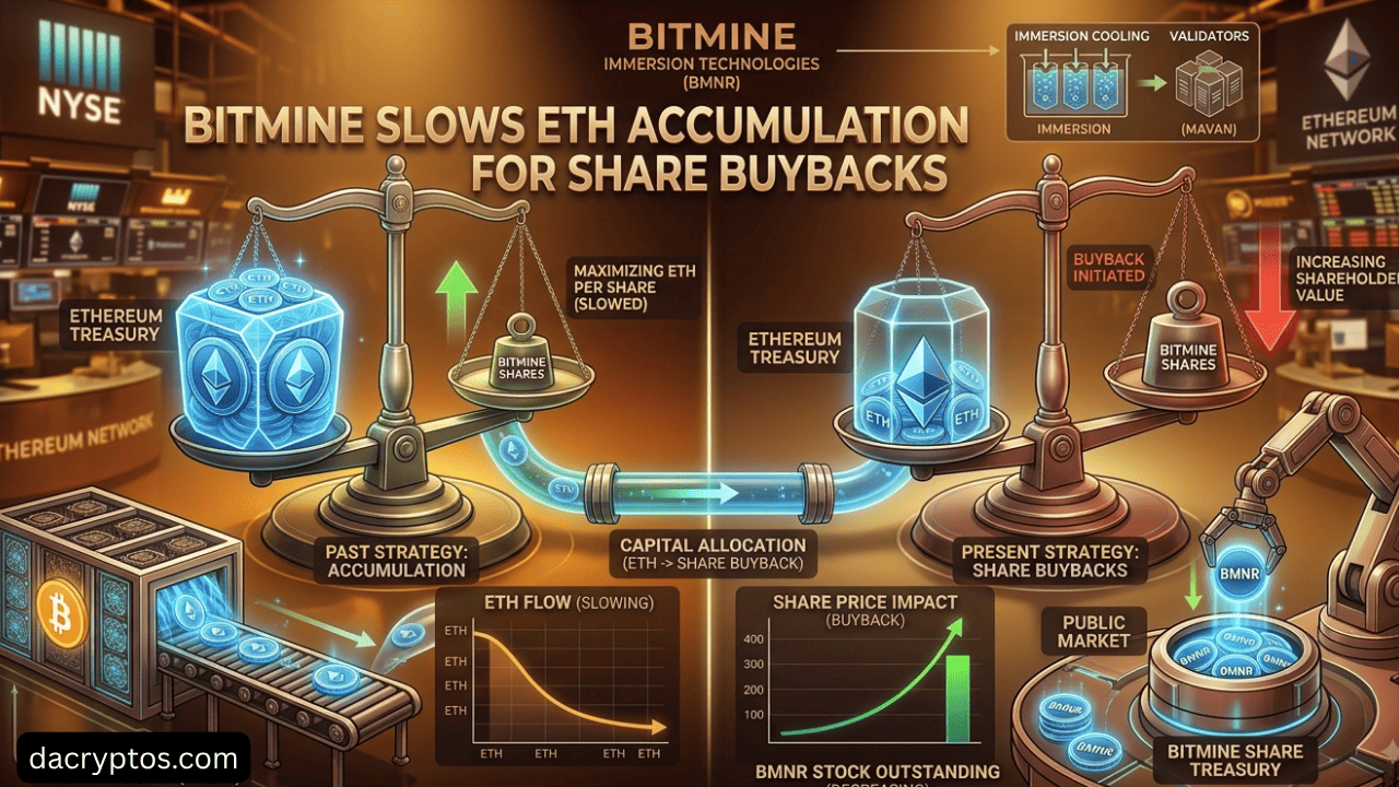 Bitmine Slows ETH Accumulation for Share Buybacks