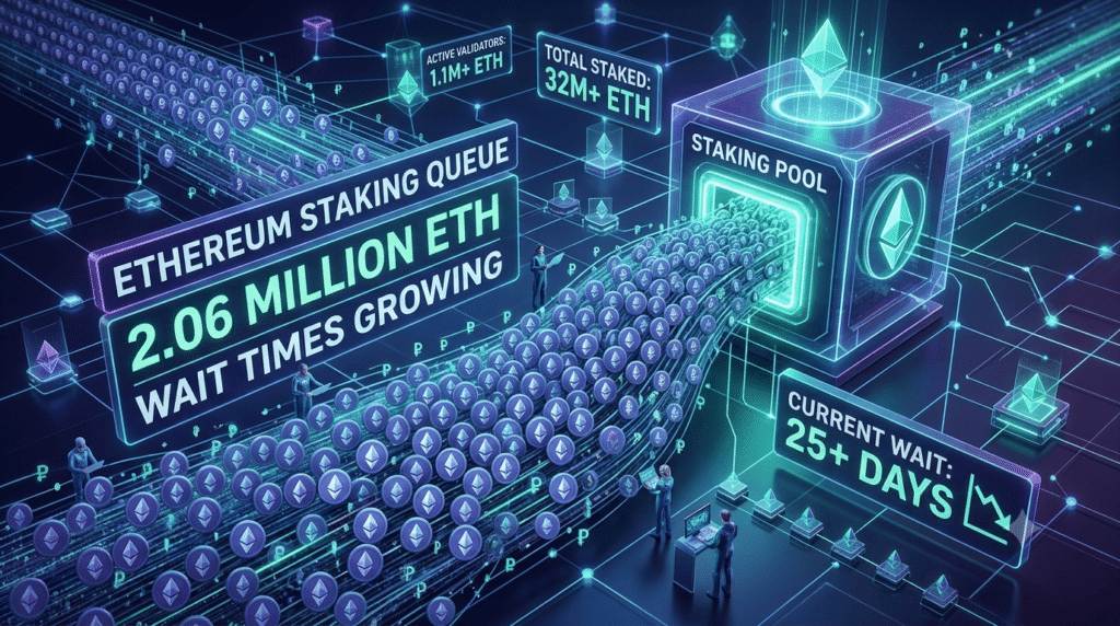 Ethereum Staking Queue Reaches 2.06 Million ETH as Wait Times Grow