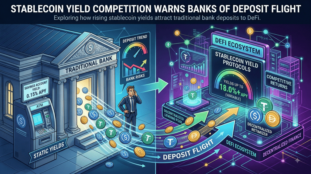 Stablecoin yield competition Warns banks of deposit flight
