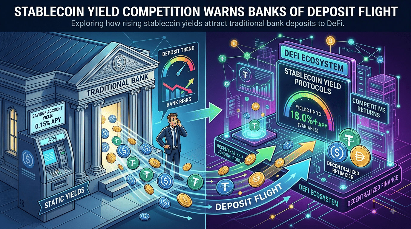 Stablecoin yield competition Warns banks of deposit flight