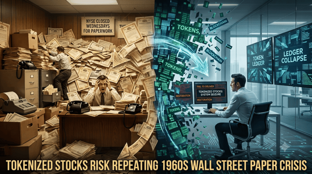 Tokenized Stocks Risk Repeating 1960s Wall Street Paper Crisis