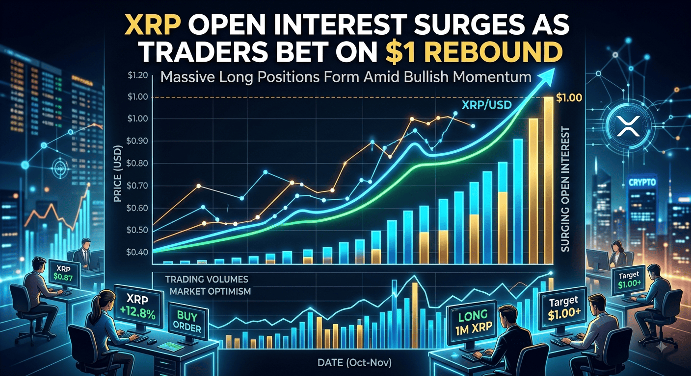 XRP Open Interest Surges as Traders Bet on $1 Rebound