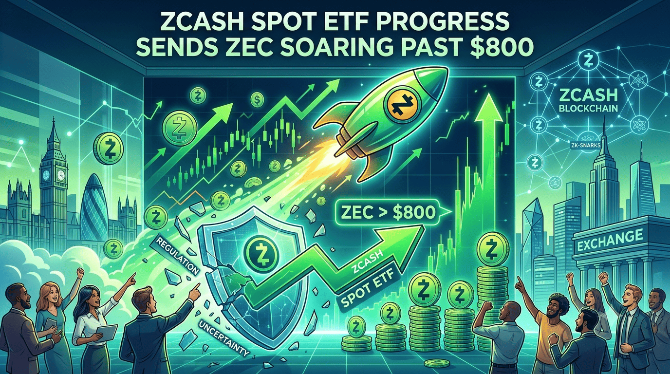Zcash Spot ETF Progress Sends ZEC Soaring Past $800