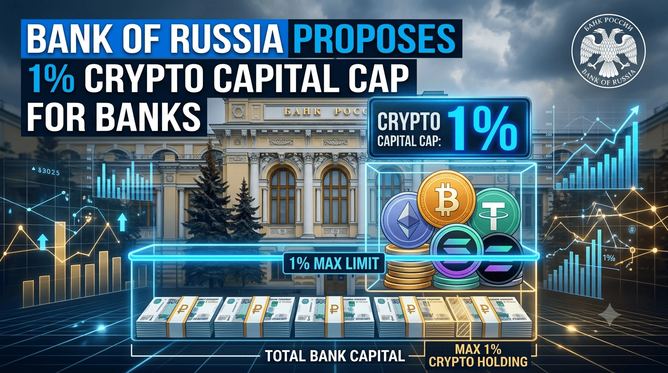 Bank of Russia Proposes 1% Crypto Capital Cap for Banks