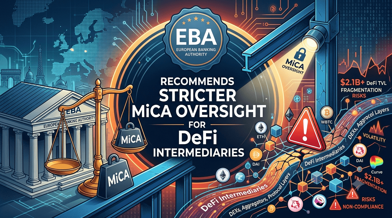 EBA Recommends Stricter MiCA Oversight for DeFi Intermediaries