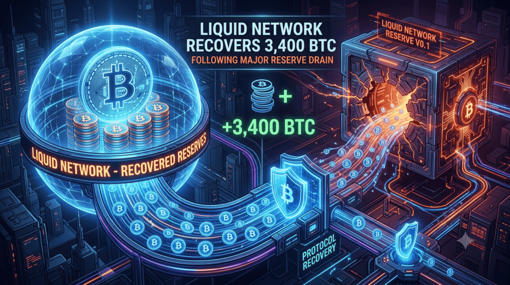 Liquid Network Recovers 3,400 BTC Following Major Reserve Drain