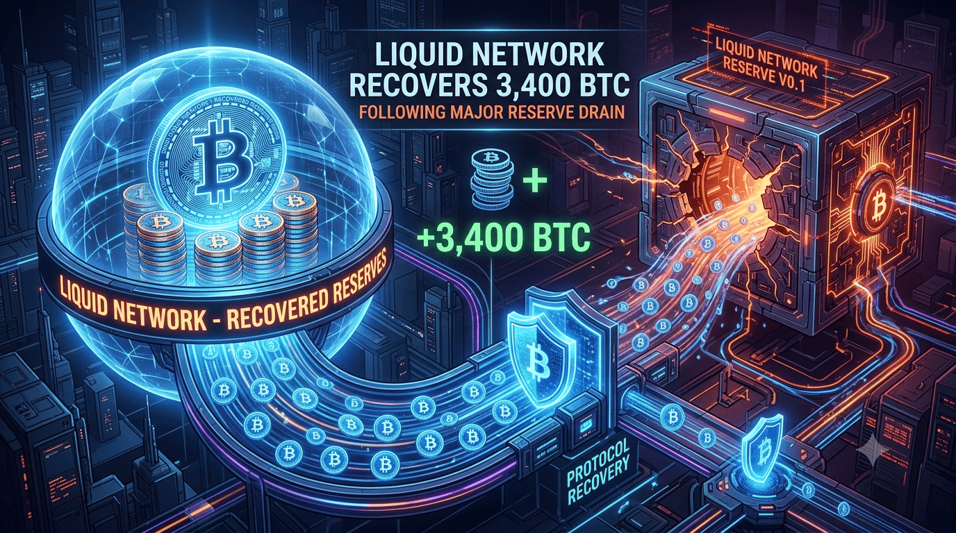 Liquid Network Recovers 3,400 BTC Following Major Reserve Drain