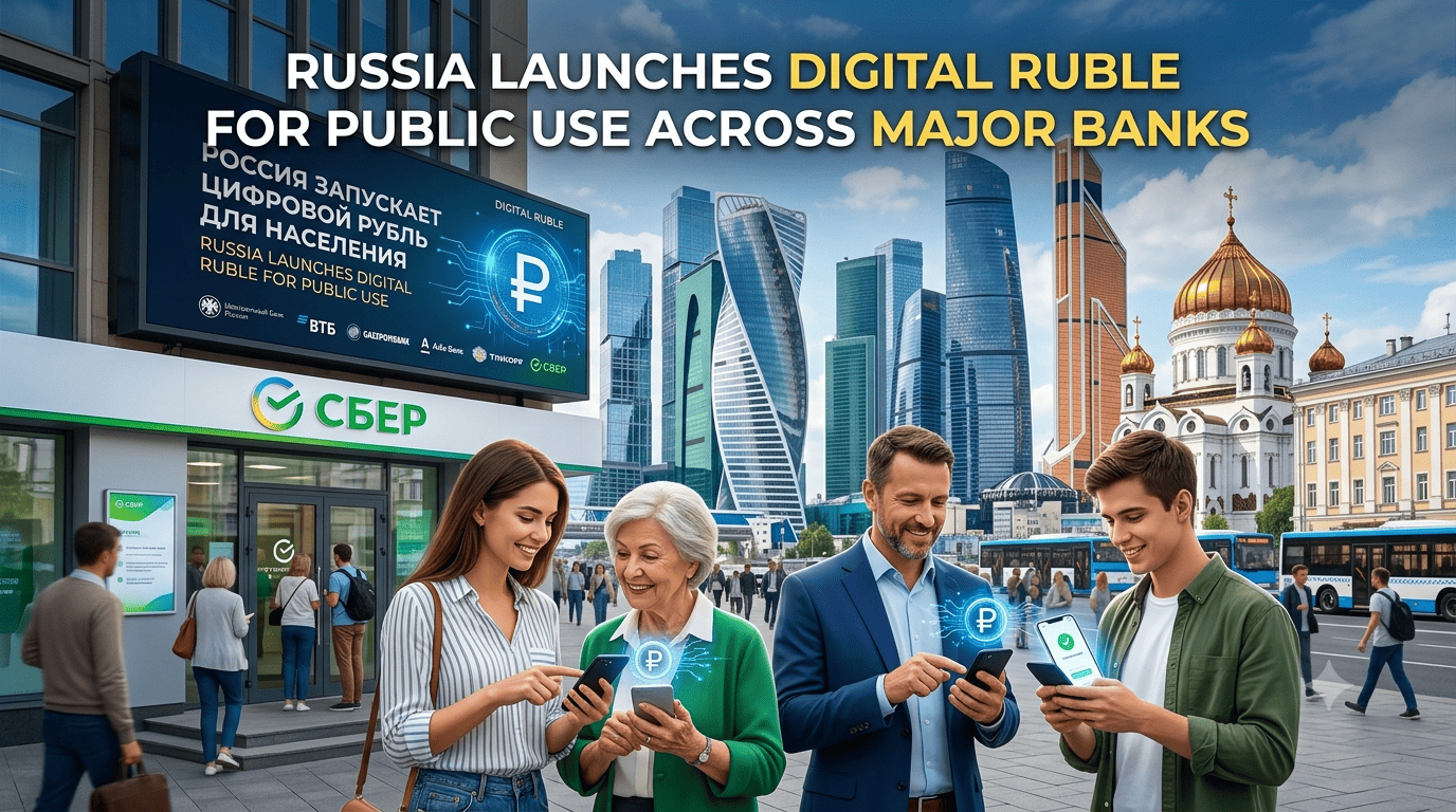 Russia Launches Digital Ruble for Public Use Across Major Banks